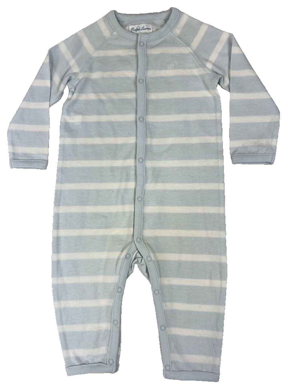 Polo Ralph Lauren Coverall Baby Size 6 Months One Piece Fleece full Button Front